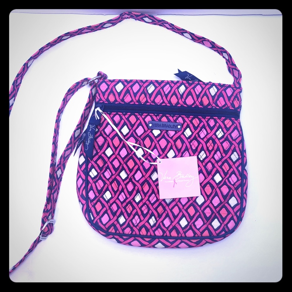 Vera Bradley Katalina PinkDiamonds Double Zip NWT
